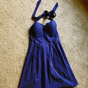 Polka dot halter dress